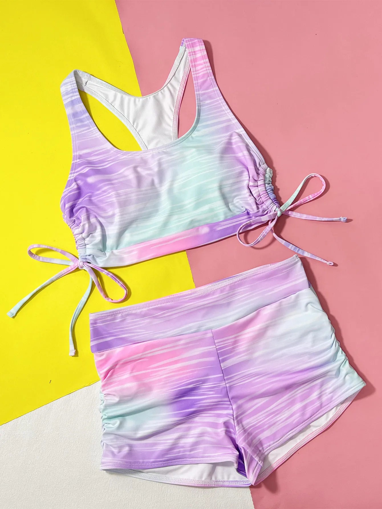 2025 new European and American swimsuits hot bikini women's split swimsuit swimsuit yoga clothes