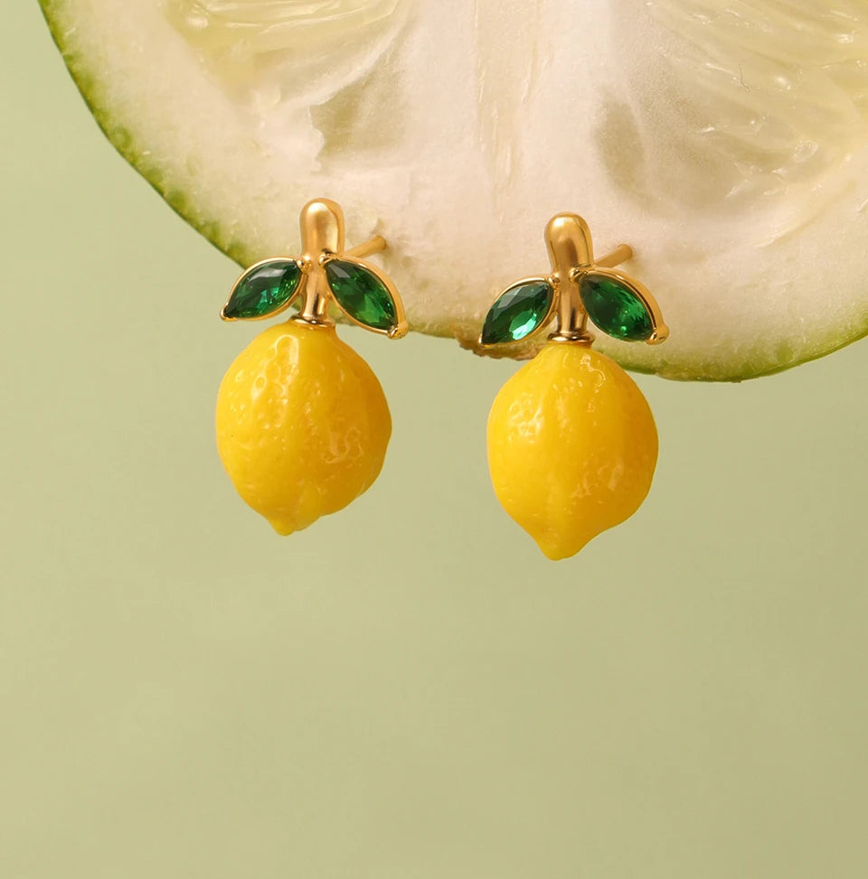 Handmade Beaded Necklace Matching Bracelet Earrings With Lemon Pendant Charms Shell Beads Necklaces Bracelets Earring For Women