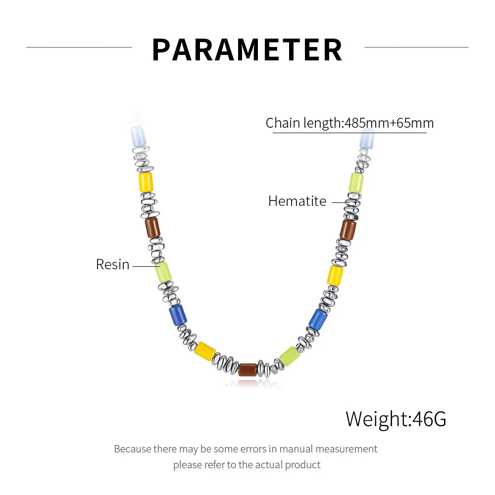 Necklaces and Bracelet Set for Women Beautiful Colorful Hand Chains Fashion Jewelry Stainless Steel Gold Color