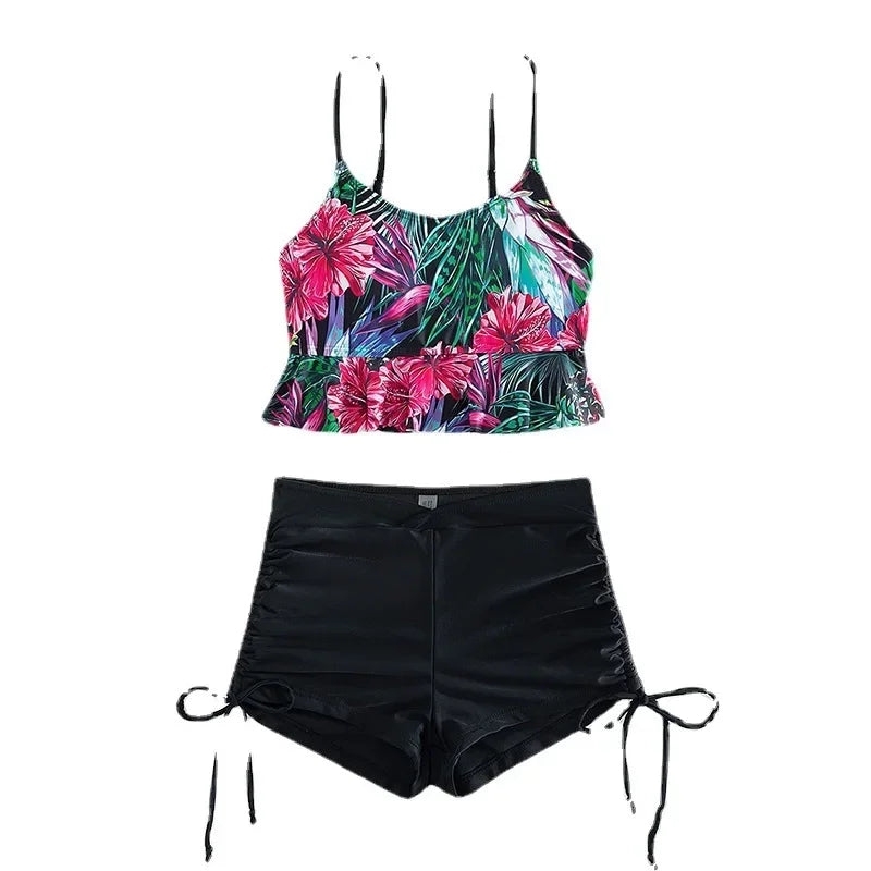 Summer Sexy Swimsuits Tankini Set Female Two-piece Swimwear Beach Swim Wear Bathing Suits Pool Women's Swimming Suit 2024