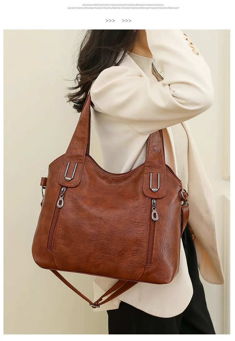 Women's Bag New Fashion Hundred With Large-Capacity Tote Casual Handheld Shoulder Satche Large Bag