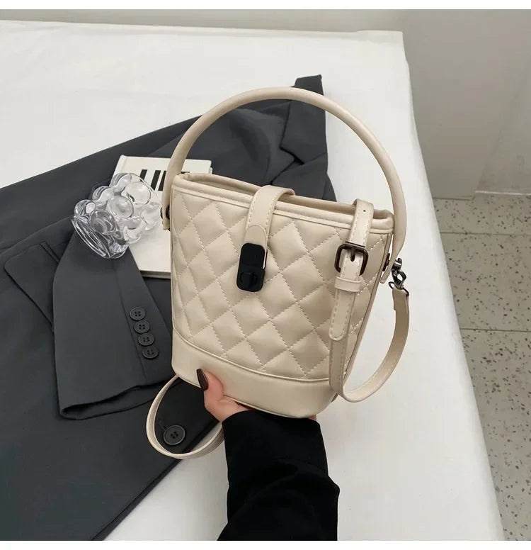Women's Handbag - Square Design, Retro-Chic Luxury Style, Premium Leather Craftsmanship, Convertible Single-Shoulder Style