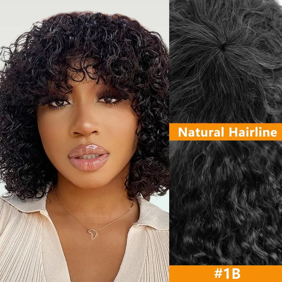 Curly Synthetic Wigs for Women Kinky Curly Headband Wig Synthetic Fiber Natural Looking Glueless Hair for Daily Wear Cosplay