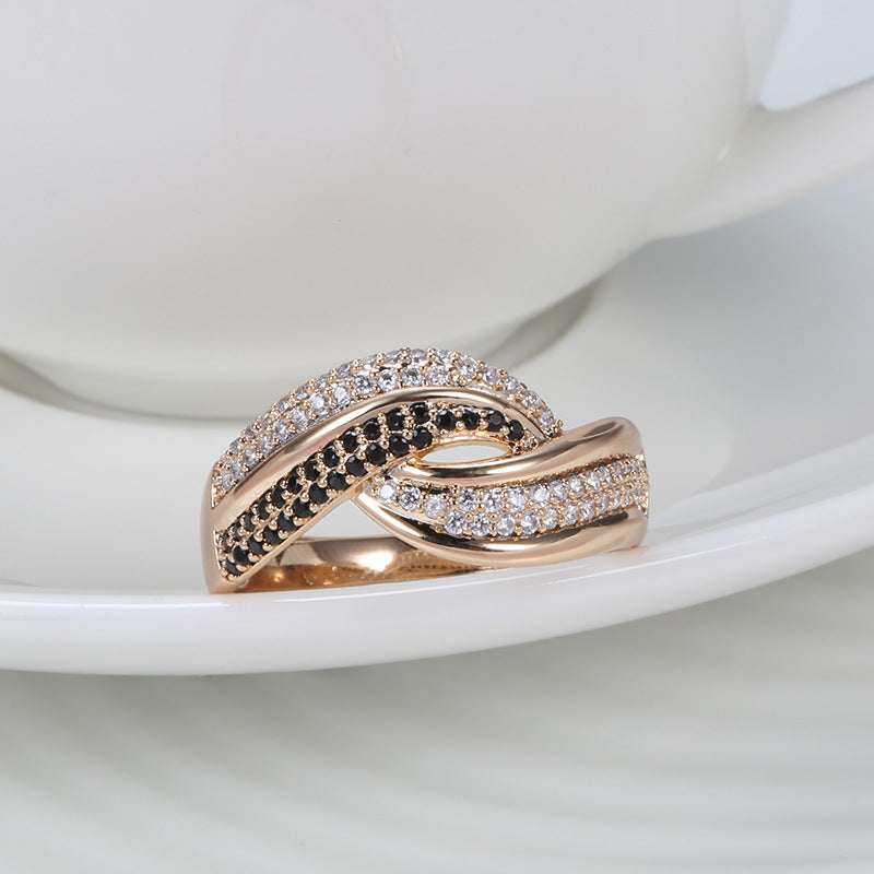 Luxury Wedding Ring for Women Elegant Real 18k Rose Gold Original Jewelry Gift Anillos De Para Mujer Oro 18 K Fine Jewelry