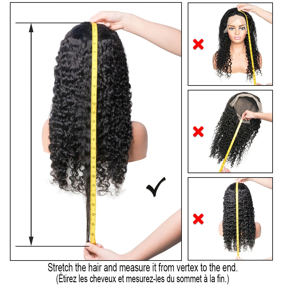 Deep Wave Frontal Wig Hd Lace Wig 13x6 100% Curly Human Hair Wig Accessories For Women Preplucked 13x4 Lace Front  wigs