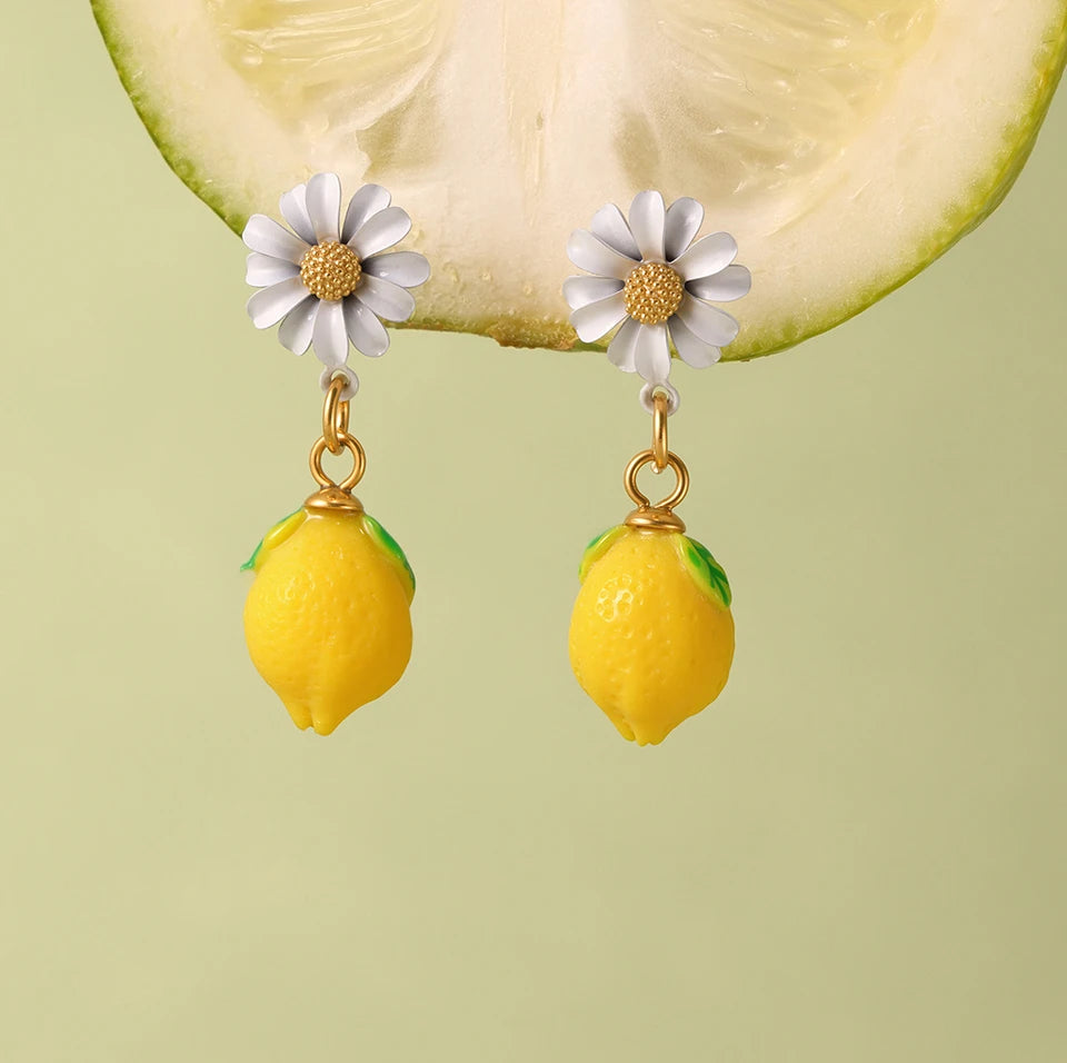 Handmade Beaded Necklace Matching Bracelet Earrings With Lemon Pendant Charms Shell Beads Necklaces Bracelets Earring For Women