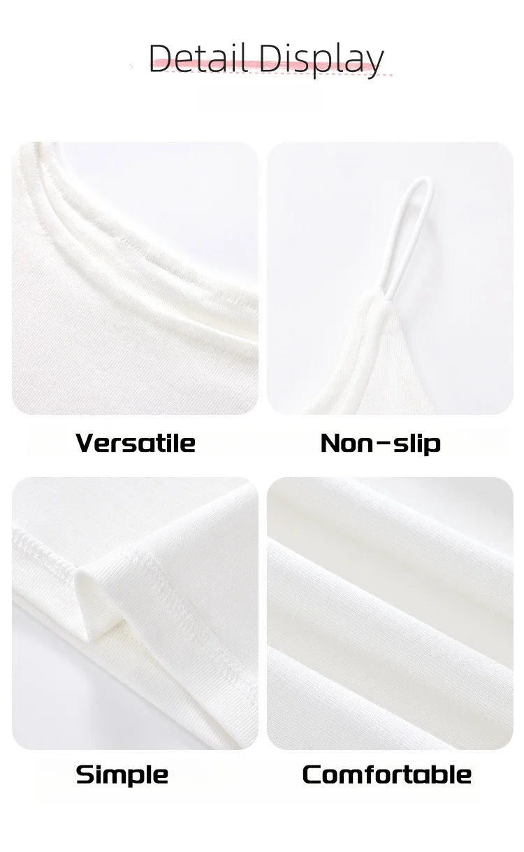 Sweet Hot Tops Camisole Chic Tank Top Inner Women Summer Sleeveless Spice Girl Wear Bottom Breasted Beauty Back