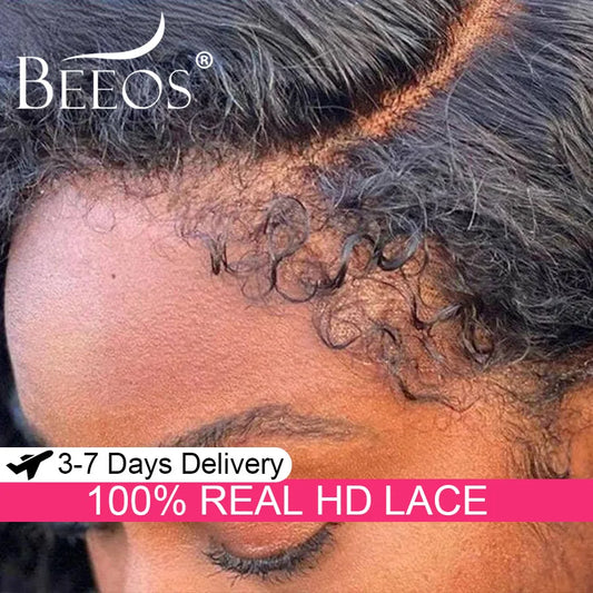 250% Curly Baby Hair Wigs Kinky Curly 13x6 HD Lace Frontal Wig Human Hair Wigs For Women Pre plucked Water Wave Brazilian Remy