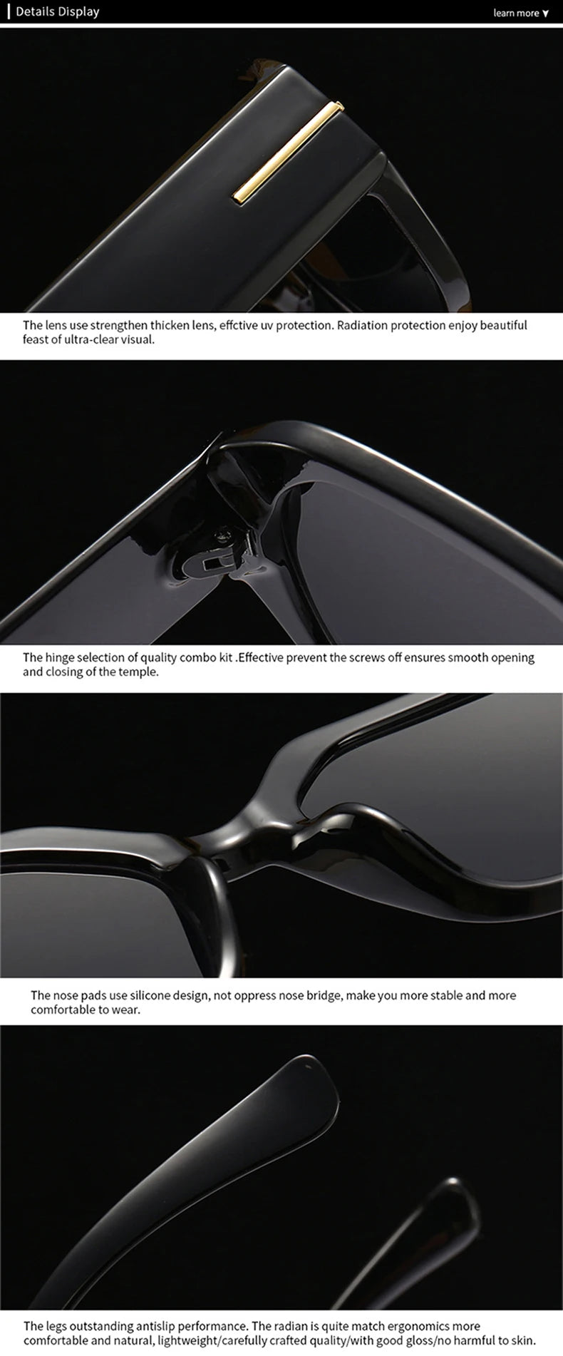 Women Luxury Fashion Square Sunglasses Woman Retro Black Eyewear Shades UV400 Men Trending Sun Glasses Gafas De Sol