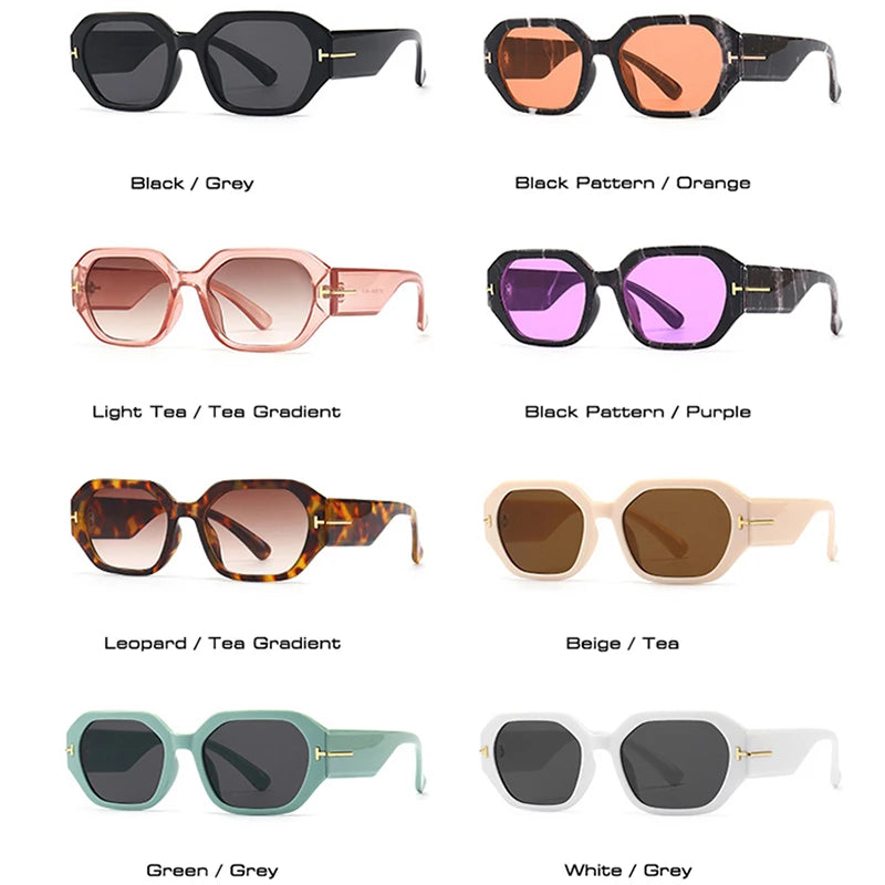 Women Luxury Fashion Square Sunglasses Woman Retro Black Eyewear Shades UV400 Men Trending Sun Glasses Gafas De Sol