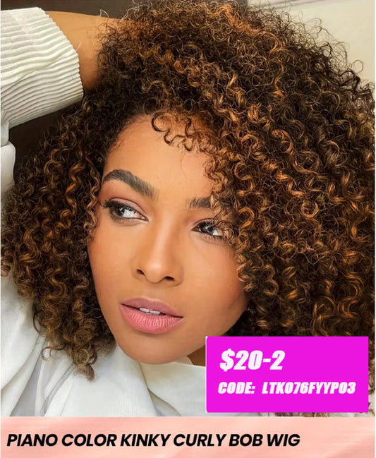Kinky Curly Wigs Short Curly Wigs Human Hair For Women Brazilian Remy Human Hair Wig Short Hair Full Machine Made Wig Human Hair