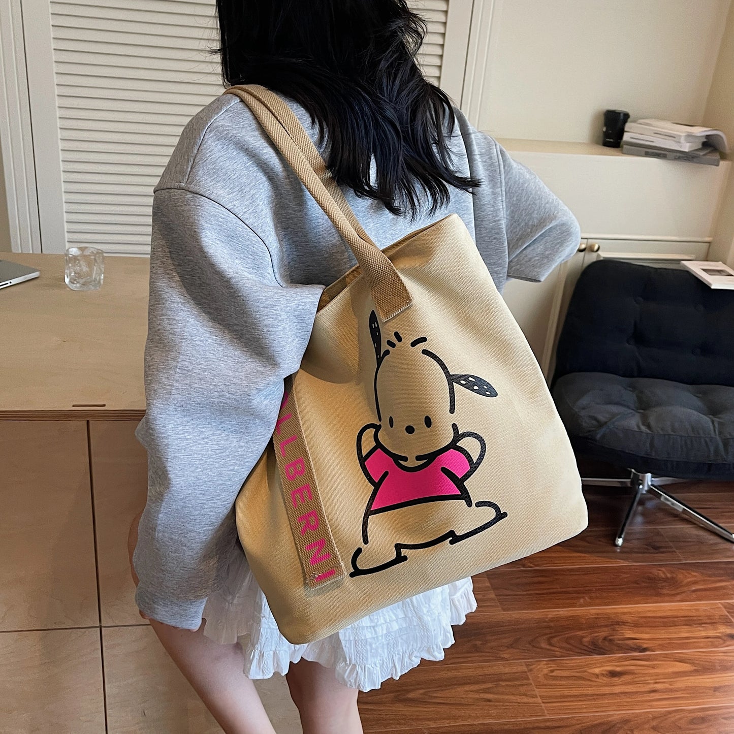 Handbag. Bags women handbags ladies.Cartoon canvas bag women's new large-capacity handbag leisure commuter tote bag make-up bag
