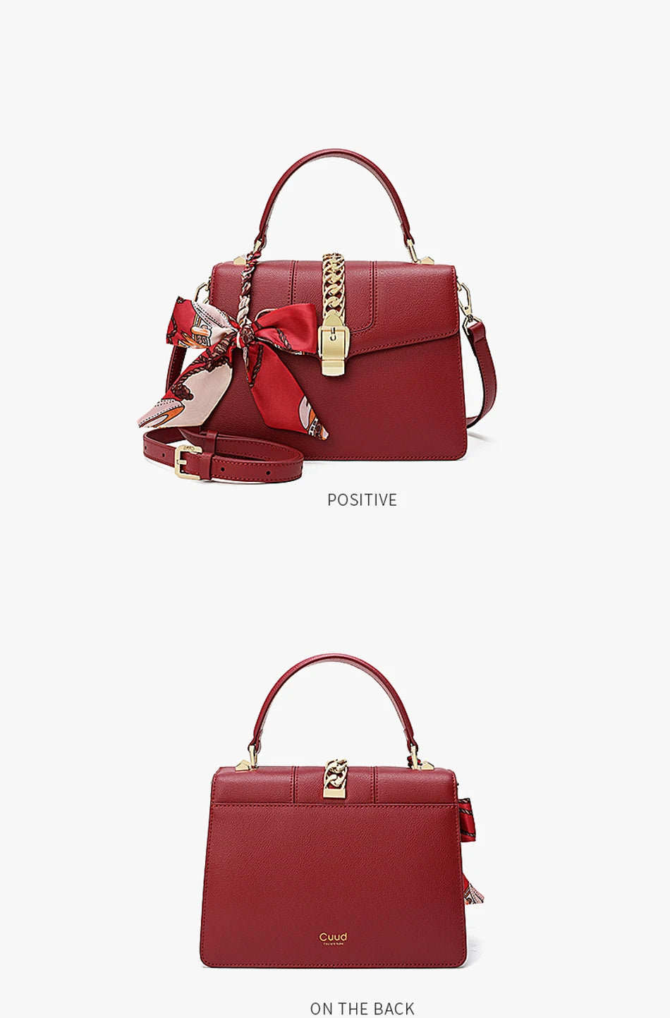 Women's handbag, mother's bag, women's crossbody bag, hand-held small bag, silk scarf, genuine leather women's bag